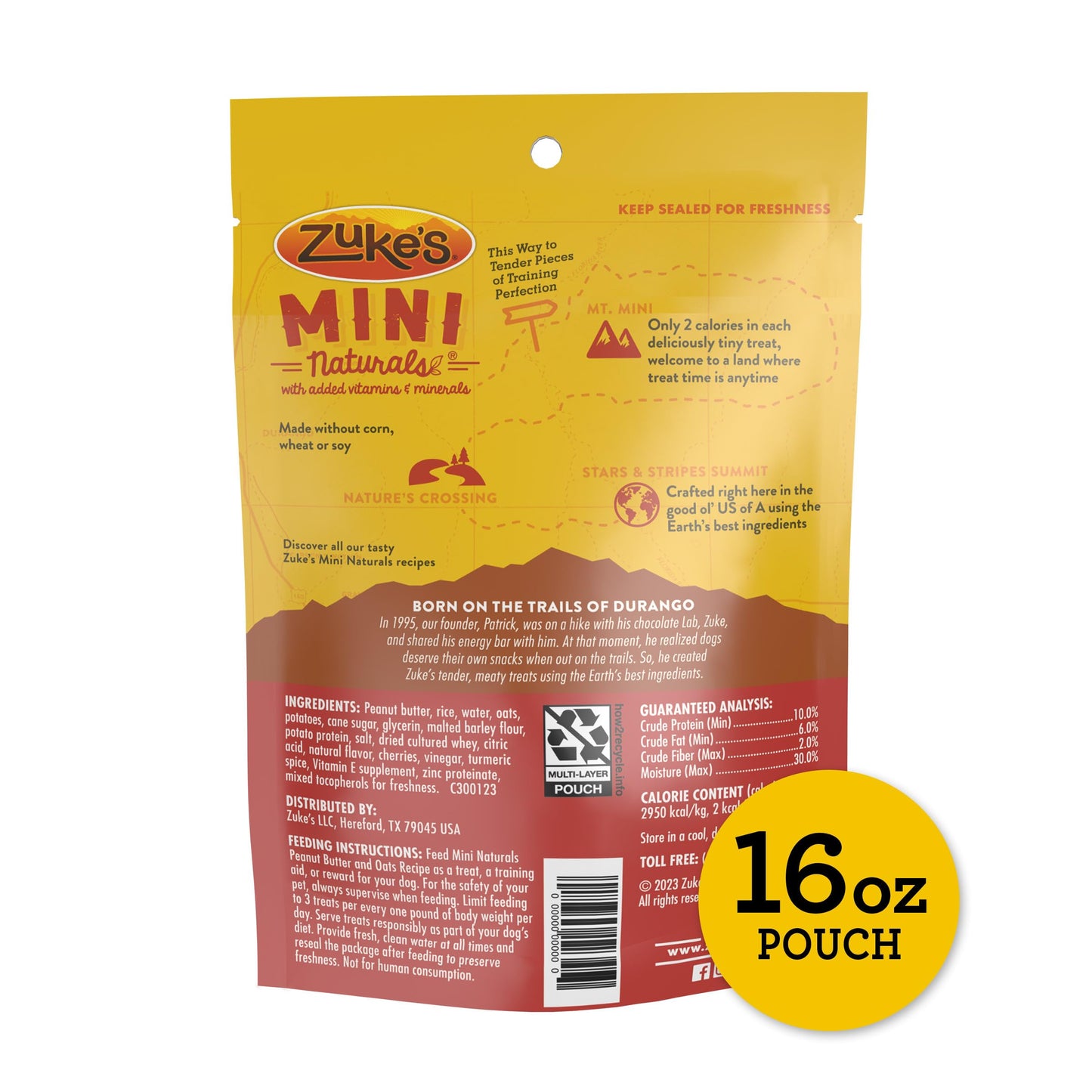 Zuke`s Mini Naturals Dog Treat Peanut Butter 1lb